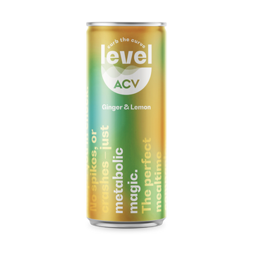 LEVEL ACV Ginger & Lemon x24 pack (330ml Can)